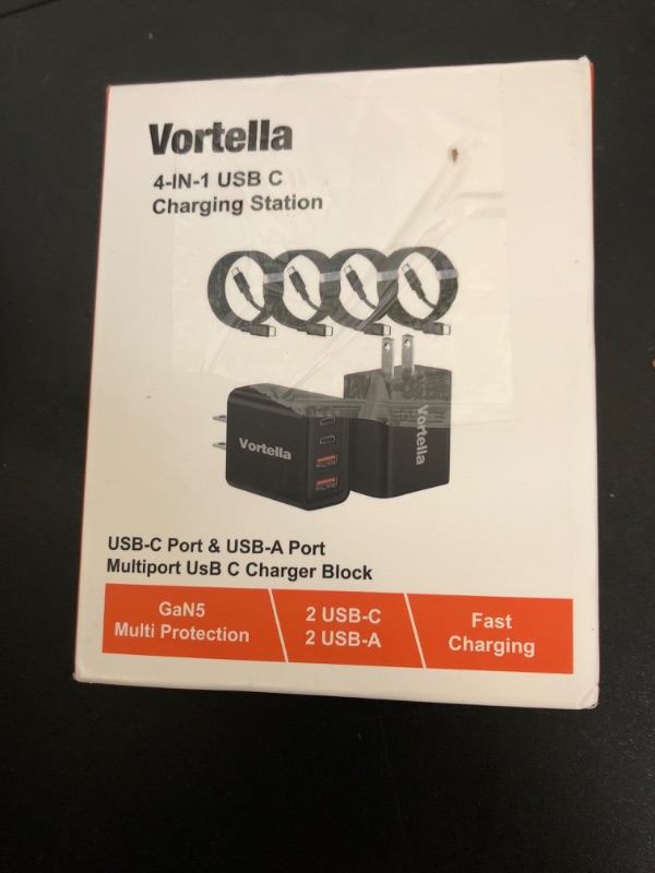 Photo 1 of [2-Pack] USB C Wall Charger,80W 4-Port Type C Fast Charging Block,USBC Multiport Wall Plug PD20W&QC20W GaN Charging Cube with 6.6FT USB C Cable for iPhone 17/16/15/14Pro Max/XS/XR, Samsung(White)