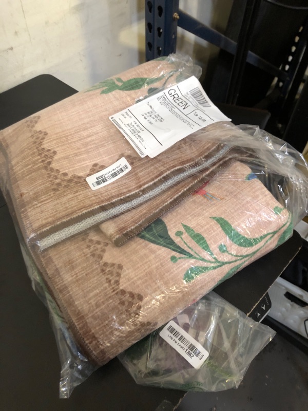 Photo 1 of GarveeHome Washable Rug 4x6 Area Rugs for Living Room, Floral Rug for Bedroom, Soft Boho Non Slip Throw Rugs with Rubber Back, Low Pile Stain Resistant Vintage Floral Carpet for Dining Room, Beige