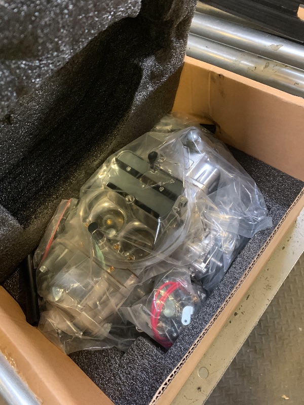 Photo 1 of Carburetor 650 CFM 4150 Model 4 Barrel Double-Pumper Compatible with Holley Quick Fuel Brawler Diecast Carburetors Mechanical Secondary Electric Choke, Square Bore Flange Replace#BR-67255 (650 CFM)