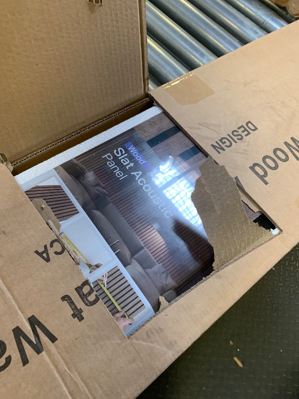 Photo 1 of Mollywell Wood Slat Wall Panels - Time-Saving Installation Soundproof Slat Panels on Any Wall Surface, 0.95 NRC Dual-Layer Acoustic Design, Commercial-Grade MDF Core (2 Pack, 108x8in, Dark Walnut)