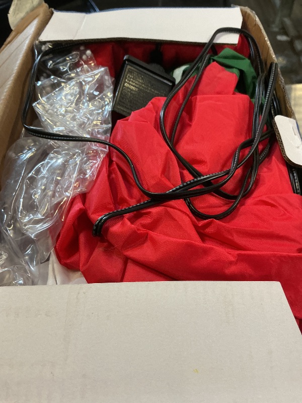 Photo 2 of Juegoal Christmas Inflatables Decorations Outdoor, 6FT Inflatable Xmas Snow Globe with Built-in Rotating Lights, Lighted Blow Up Santa & Penguin in Snowing Globe for Holiday Winter Lawn Yard Garden