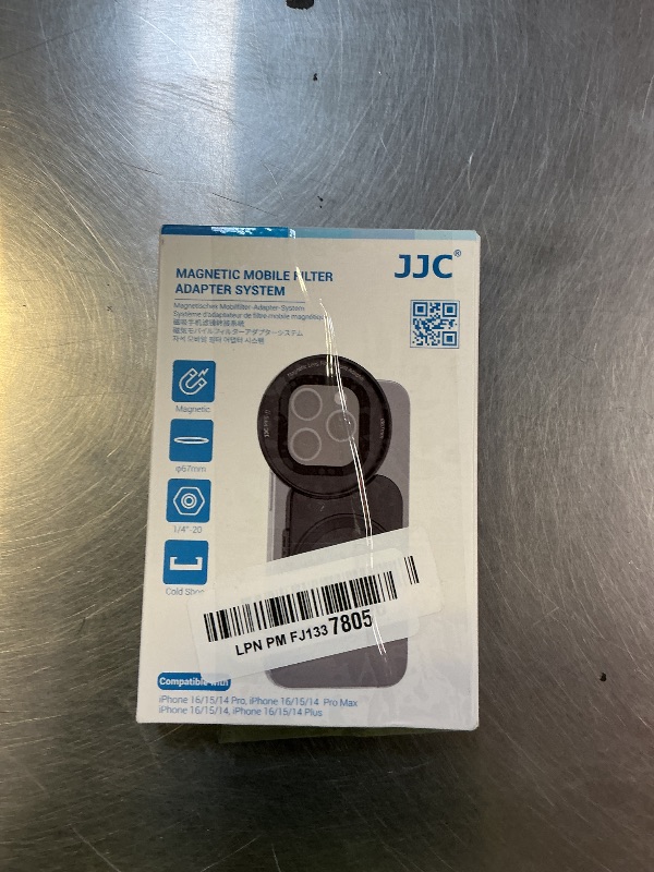 Photo 1 of (1+1) 67mm Magnetic Phone Lens Filter Adapter + Phone Snap Grip for iPhone 16 15 14 Pro/Pro Max Plus, Lens Filter Ring Adapter with 1/4-20" Screw & Cold Shoe Pull-Out to fit Pro Max