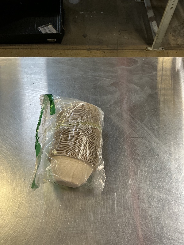 Photo 1 of 100 Pack 8oz Compostable Paper Bowls,Heavy-Duty Disposable Natural Bagasse Bowls,Biodegradable Soup Bowls,Eco-Friendly,Heat Resistant,for Ice Cream,Salad,Soup,Snack,Dessert,Pasta,Hot or Cold Use