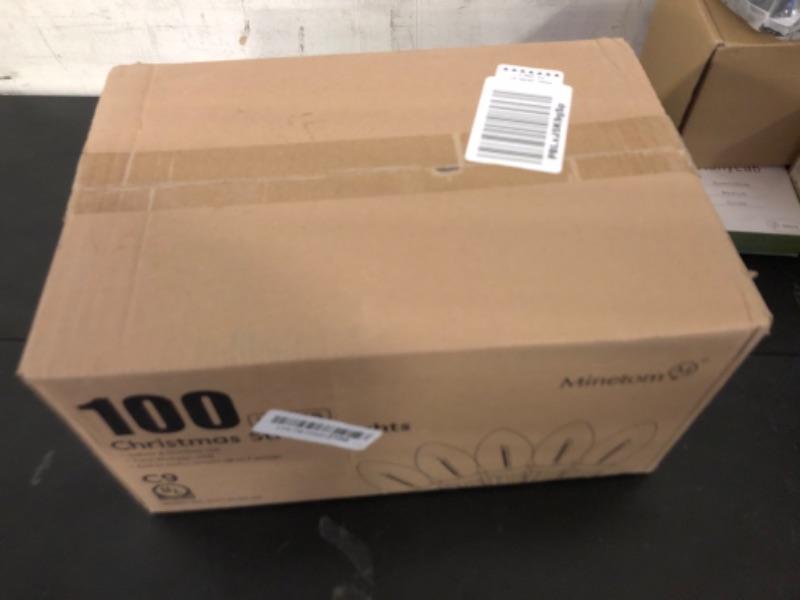 Photo 1 of 100 Feet Commercia Led Outdoor Christmas Lights, Waterproof C9 Christmas String Lights with 100 C9 Strawberry Bulbs Connectable UL Certified for Roofline Patio Holiday Party Backyard Xmas Decor