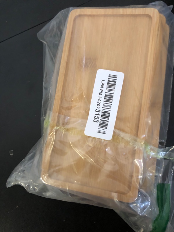 Photo 1 of 10PCS Mini Bamboo Display Trays - 7"x3.4" Small Decorative Bamboo Trays for Vanity, Plants, Candles, Keys, Soap, Jewelry, Tealight - Not for Serving Heavy Food