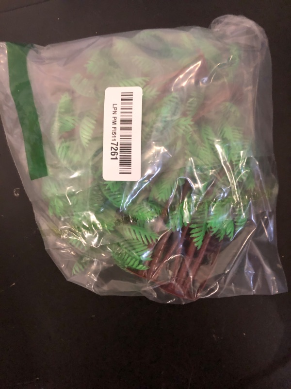 Photo 1 of 10 PCS Mini Plastic Palm Trees, 5.5inch Palm Tree Cake Topper Green Coconuts Trees Cupcake Toppers Mini Fake Palm-Tree Decor Figurines Tropical Rainforest Diorama Supplies for Micro Aquarium Birthday