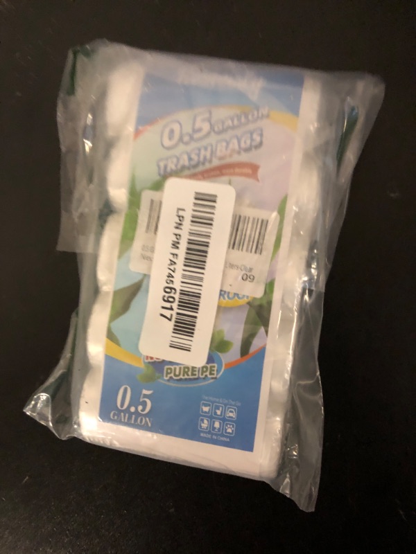 Photo 1 of 0.5 Gallon 250 pcs Mini Clear Trash Bags, Tiny Strong Garbage Bags,Small Plastic Bags for Desktop Trash Bin, Tiny Bathroom Trash Can Bin Liners,Mini Bags for Waste Basket Liner,Fit 2 Liters-Clear