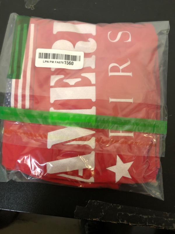 Photo 1 of **RED NOT BLACK** America First America First USA Flag American Pride July 4th T-Shirt XL