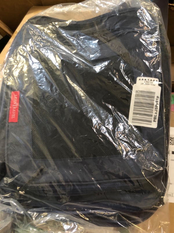 Photo 1 of LeanTravel Compression Packing Cubes for Travel Organizers with Double Zipper (3-Pack (2L+1M), Navy)