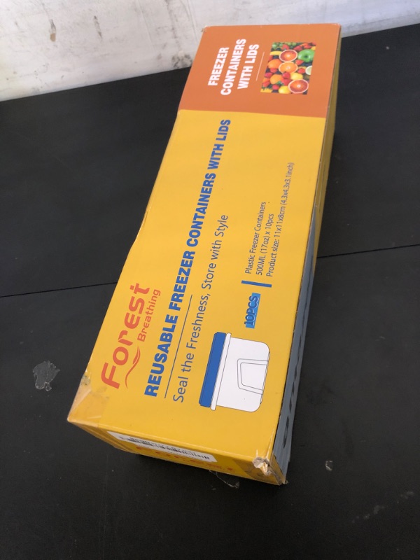 Photo 1 of 10 Pack 17oz Reusable Freezer Storage Containers with Twist Top Lids Airtight, Clear Plastic Food Storage Meal Prep Containers for Leftover Lunch Fruit Salad Oats, Small Soup Container Microwave Safe