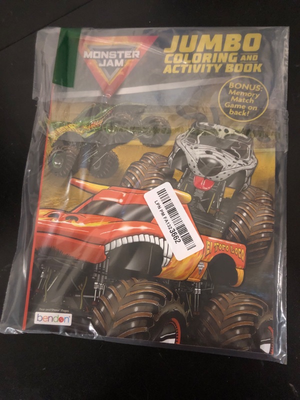 Photo 1 of Bendon Monster Jam Coloring Book | Monster Jam Activity Book | Monster Trucks Coloring Book | Trucks Color Book | Officially Licensed (Jumbo)