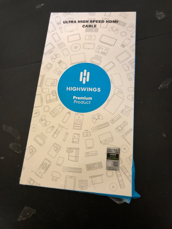 Photo 1 of 10K 8K HDMI 2.1 Cable 2-Pack 6.6FT, Highwings Certified 48Gbps Ultra High Speed Slim HDMI Cord,Support 4K@120Hz 8K@60Hz, HDCP 2.2&2.3, Dynamic HDR,eARC,DTS:X, Compatible with Roku TV/HDTV/PS5/Blu-ray