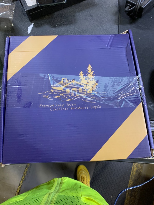 Photo 1 of 10" Lazy Susan Oak Wood Turntable Organizer for Cabinet, Round Wooden Farmhouse Lazy Susan Organization and Storage for Dining Table, Pantry, Kitchen, Countertop, Cupboard,Home Decor