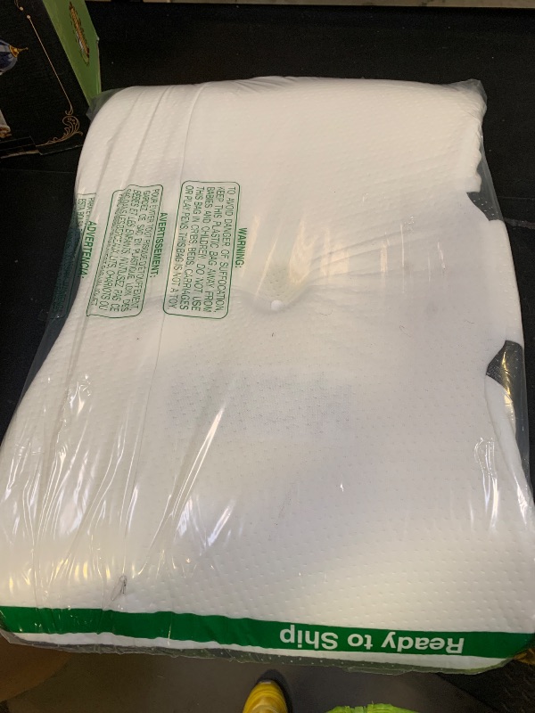 Photo 1 of Osteo Sustained Cervical Health Neck Pillow, Contour Zoned Design Ergonomic Pillow for Pain Relief, No-Temperature Affected Memory Foam Pillows, Cooling Pillow Support Side, Back, Stomach Sleeper