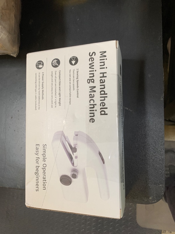Photo 1 of Portable Mini Handheld Sewing Machine - Dual-Speed Electric hand held Sewing for Beginners & Adults,Suitable for Travel,Clothes, Fabrics and Quick Home Repairs, Complete Accessories Kit