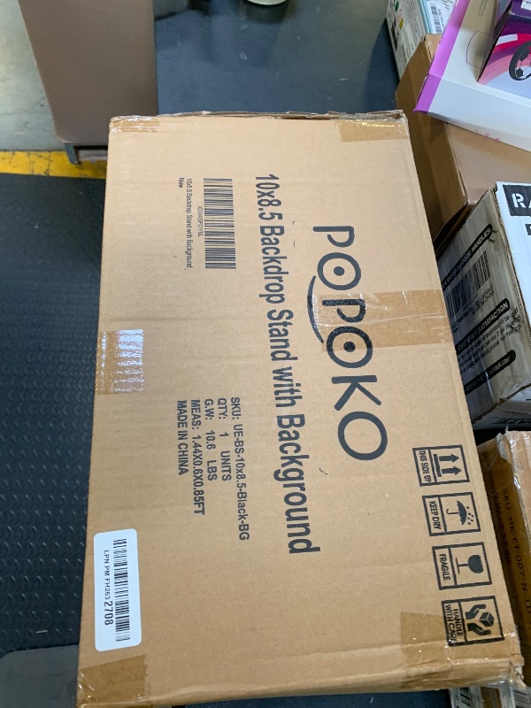 Photo 1 of 10x8.5 Backdrop Stand with Green Screen Backdrop for Photography Studio, Photo Backdrop Stand Kit for Video Streaming, and Live Broadcast, Background Stand Kit with Sandbags, Clips, Carring Bag