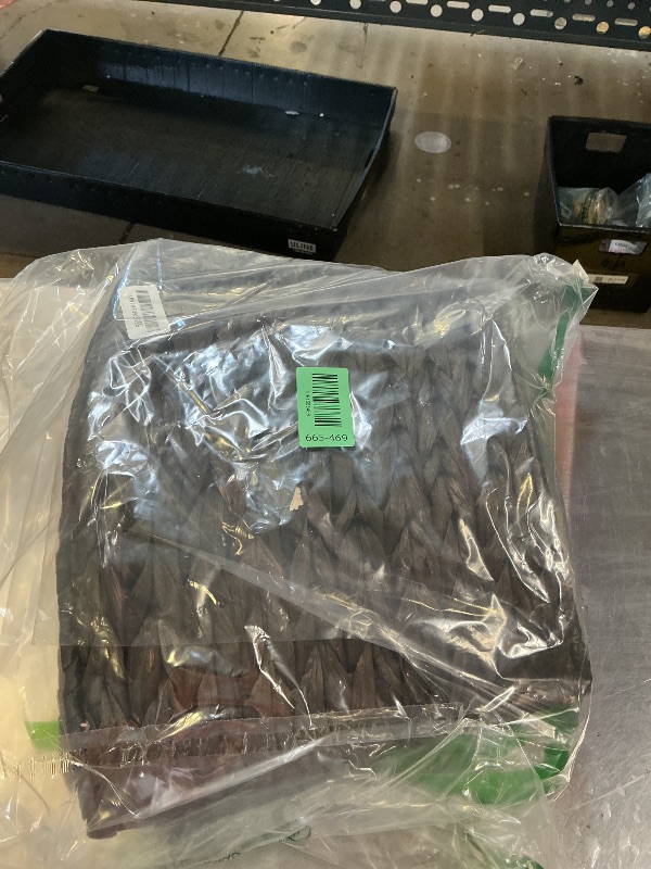 Photo 1 of Liliful Christmas Tree Collar Woven Tree Collar Tree Ring Farmhouse Tree Collar Wicker Rustic Tree Skirt for Christmas Tree Decorations(Dark Brown,27 Inches)