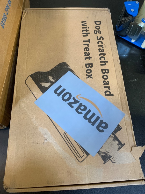 Photo 1 of LovIntry M-Shaped Dog Scratch Pad for Nails with Treat Box, Dog Nail Scratch Board for Large Dogs, Dog Nail File Toy and Shorten Dog’s Side Nail Easier (with Treat Box, L)