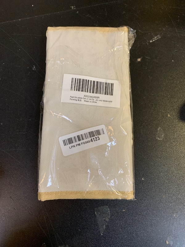 Photo 1 of **INCOMPLETE** Paint Brushes Set Wooden Handles Brushes with Canvas Brush Case, Professional for Oil, Acrylic and Watercolor Painting