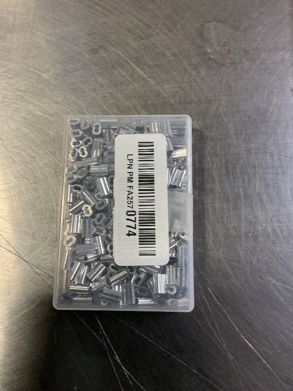 Photo 1 of 1/16" (?1.6mm) Aluminum Crimping Loop Sleeve 200PCS, Cable Ferrule Wire Rope Sleeves