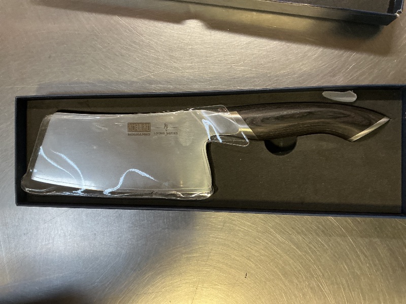 Photo 1 of *DAMAGED** HOSHANHO Cleaver Knife 7 Inch, Ultra Sharp Japanese High Carbon Steel Vegetable Meat Cleaver, Multifunction Chopper Butcher Knife for Home Kitchen and Restaurant