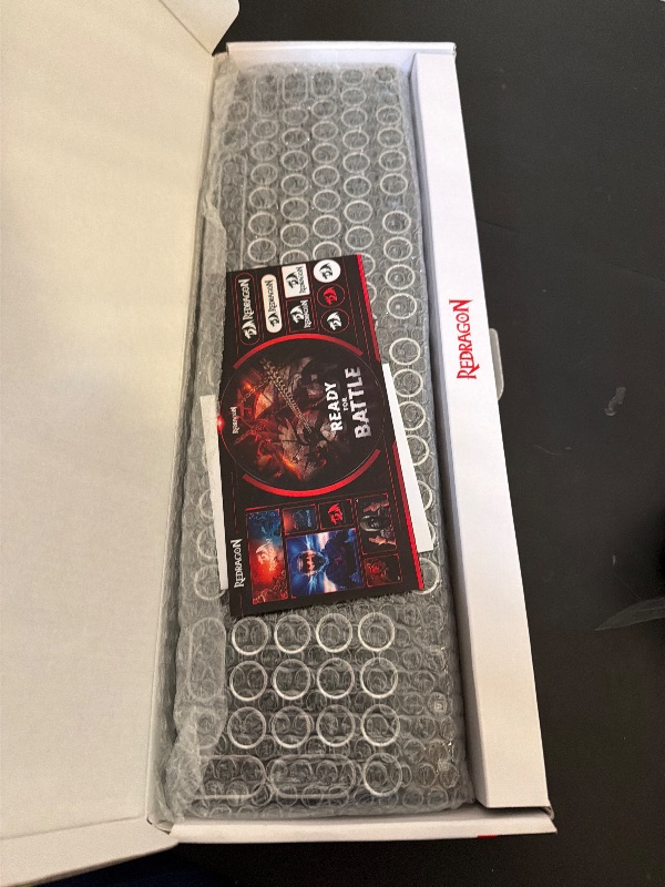 Photo 1 of Redragon Typewriter Keyboard Wireless, Mechanical Gaming Keyboard, Bluetooth/2.4Ghz/Wired, RGB LED Backlit, Rechargeable, Blue Switch - Clicky, Solid Metal Panel, Round Keycaps, Black