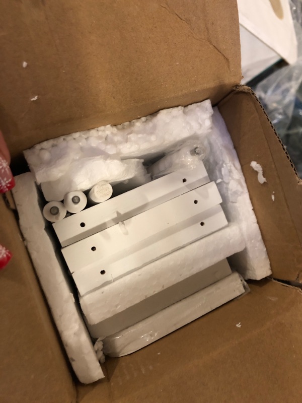 Photo 1 of **missing hardware---PARTIAL SET---**white shelving