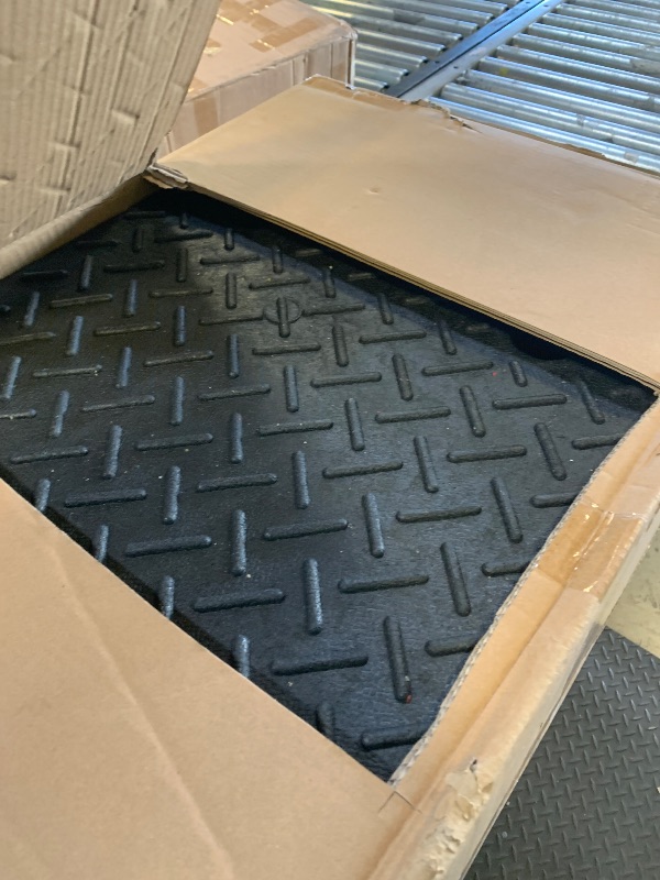 Photo 1 of 9.1" Rise Rubber Threshold ramp for Doorway/Cars, Step/Stair Rubber ramp with with Non-Slip Surface for wheelchairs/Curb/shed, 2200Pounds Load Capacity.