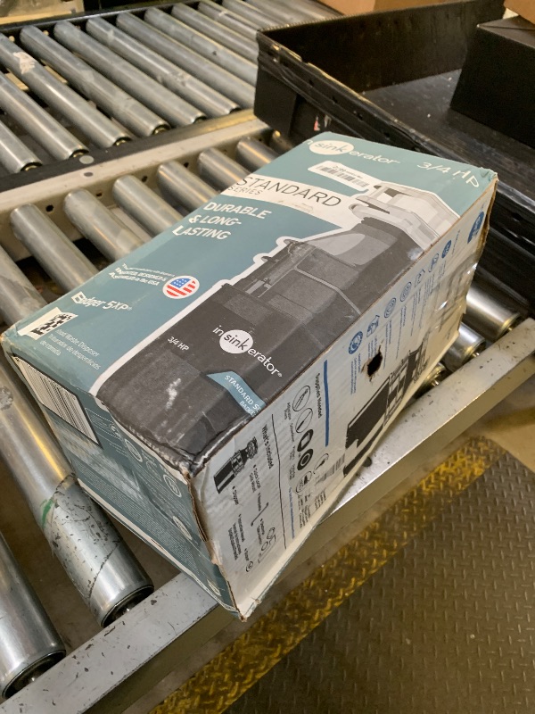 Photo 1 of InSinkErator Badger 5XP Garbage Disposal, Standard Series 3/4 HP Continuous Feed Food Waste Disposer, Black / Stainless