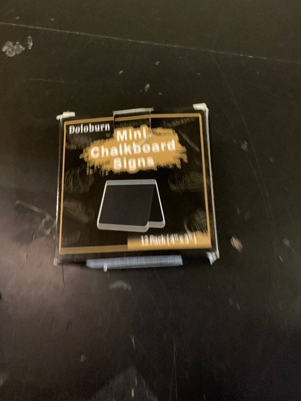 Photo 1 of 12 Pack 4"x3"Mini Chalkboard Signs for Chalk Sign for Food - Party - Buffet - Table Sign Chalkboard - Wedding - Bakery - Small