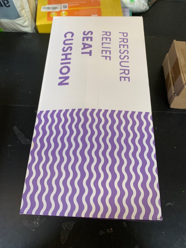 Photo 1 of Cushion Lab Patented Pressure Relief Seat Cushion for Long Sitting Hours on Office & Home Chair - Extra-Dense Memory Foam for Soft Support. Car Pad for Hip, Tailbone, Coccyx, Sciatica - Black