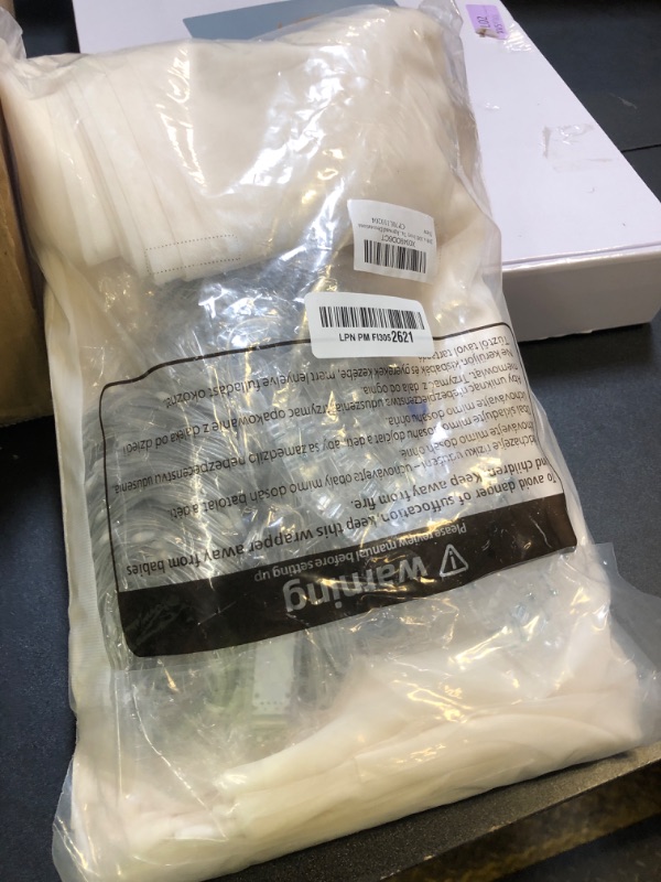 Photo 1 of **INCOMPLETE** 20ft x 10ft Ivory Tulle Photo Backdrop Curtain with Lights String for Parties Wedding Sheer Ivory Curtain Backdrop for Birthday Party Bridal Shower Photo Booth Photography Background Decorations