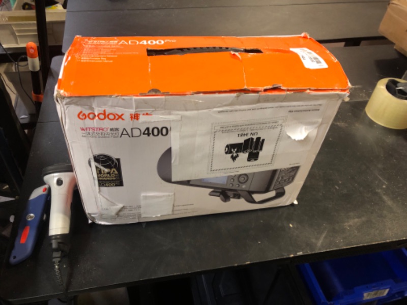 Photo 1 of GODOX AD400 Pro AD400Pro Outdoor Flash Strobe Light, TTL 400W Portable Strobe 1/8000s HSS Flash Monolight, 390 Full Power Pops, 0.01-1s Recycle Time, Battery-Powered Outdoor Photography Lighting