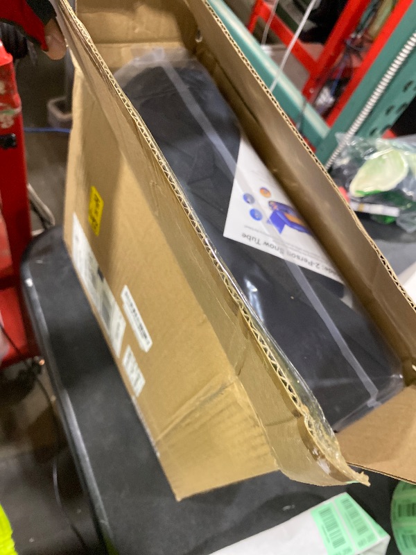 Photo 1 of Snow Tube for Adults 2 Person, Heavy-Duty Inflatable Snow Sled with 600D Fabric Cover, Backrest, Tow Rope & Reinforced Handles, Hyperzoo Winter Toboggan–Ideal for Family & Friends