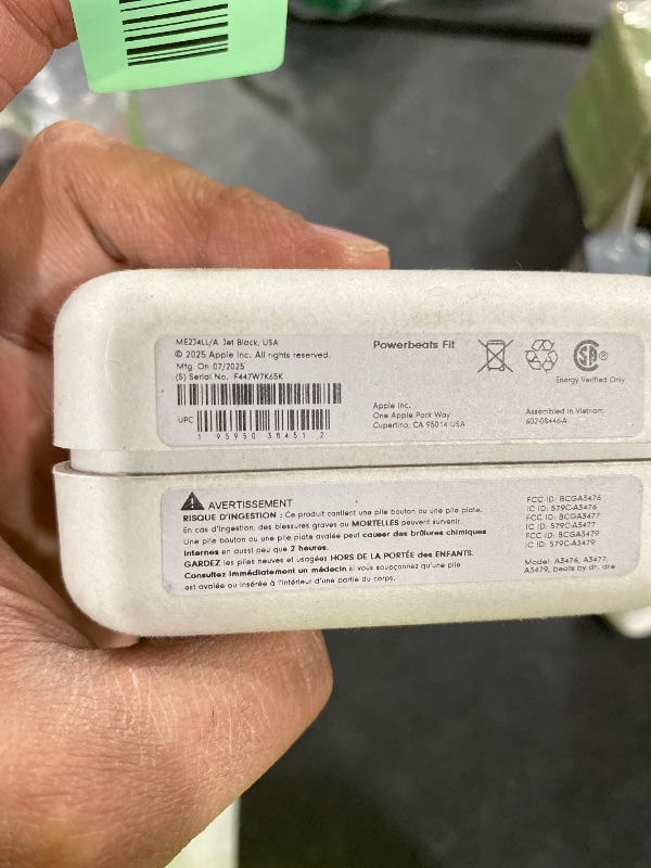 Photo 1 of Beats Powerbeats Fit - Wireless Noise Cancelling Workout Earbuds with Secure-Fit Wingtips, Up to 30-Hour Battery Life, Sweat & Water Resistant, Apple & Android Compatible - Jet Black