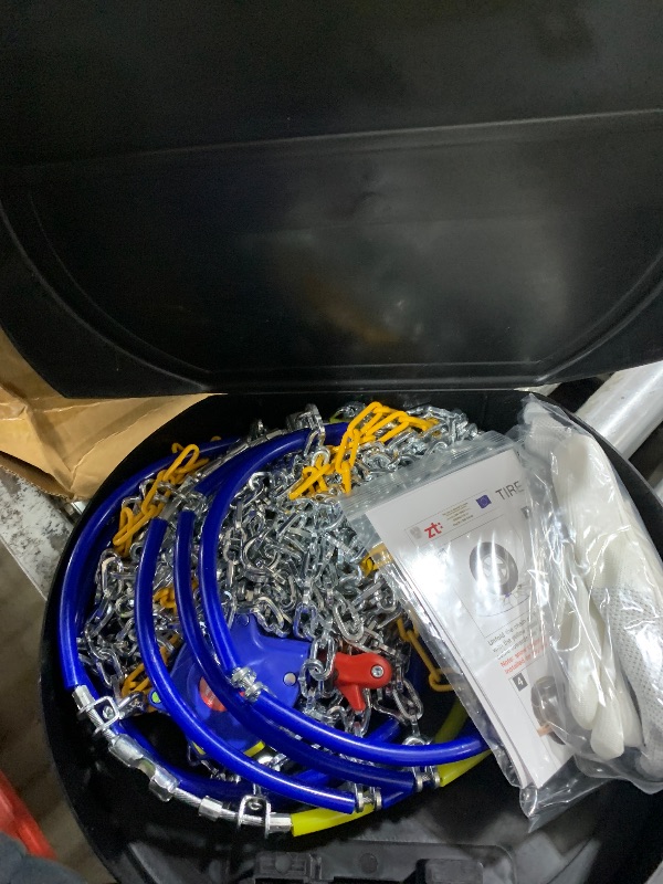 Photo 1 of Auto Tightening Snow Chains Tire Chains For Cars Suv Pickup Trucks - Auto Tightening 1 Min Quick Fit AND Easy Installation, Reusable Universal Emergency Traction Snow Chains - Set of 2?HKN150?