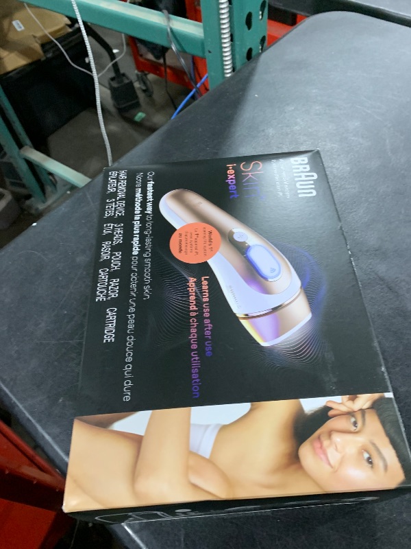 Photo 1 of Braun Smart IPL, Skin i·Expert Pro 7: at Home Laser Hair Removal, Permanent Visible Hair Reduction, Vanity Case, Venus Razor, 3 Smart Heads, IPL7243