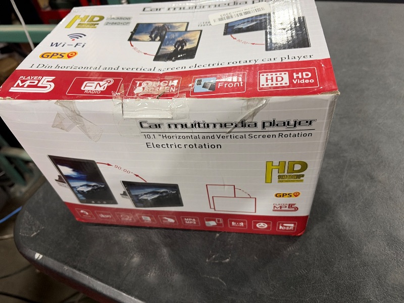 Photo 1 of [2G+64G] Android 13 Single Din Vertical Car Stereo Rotatable 10.4 inch Touch Screen Radio with Carplay/Android Auto/EQ Audio/Bluetooth 4.2/SWC/GPS Navigation/FM RDS Radio +Backup Camera