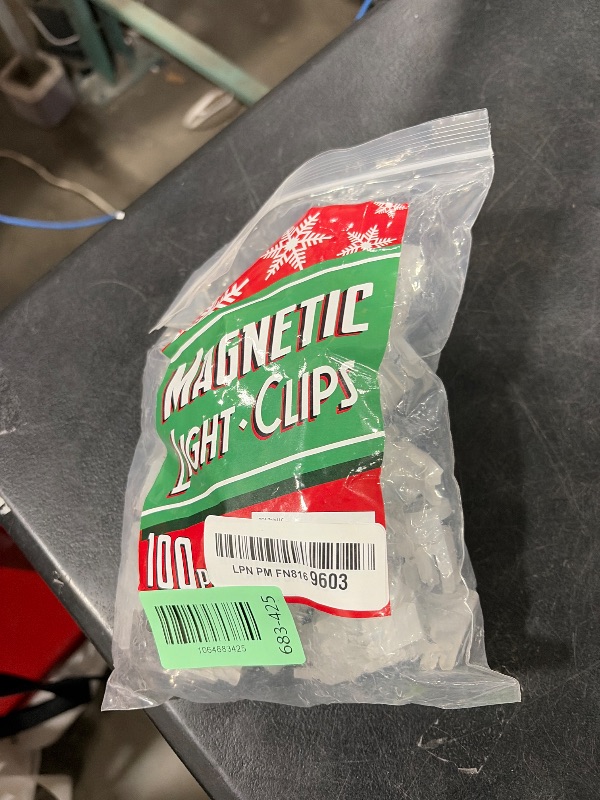 Photo 1 of Signs Authority 100 Pack Extra Strong Magnetic Christmas Light Clips - Magnetic Hooks for Outdoor String Lights on Gutters, Fences, Roof - Shatterproof All-Weather Magnet Clips for Xmas Lights Outdoor