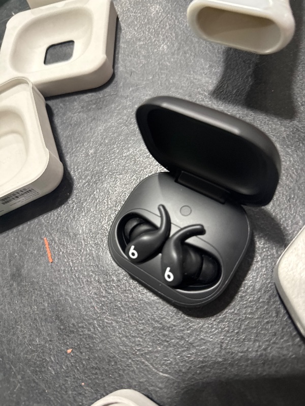 Photo 1 of Beats Powerbeats Fit - Wireless Noise Cancelling Workout Earbuds with Secure-Fit Wingtips, Up to 30-Hour Battery Life, Sweat & Water Resistant, Apple & Android Compatible - Jet Black