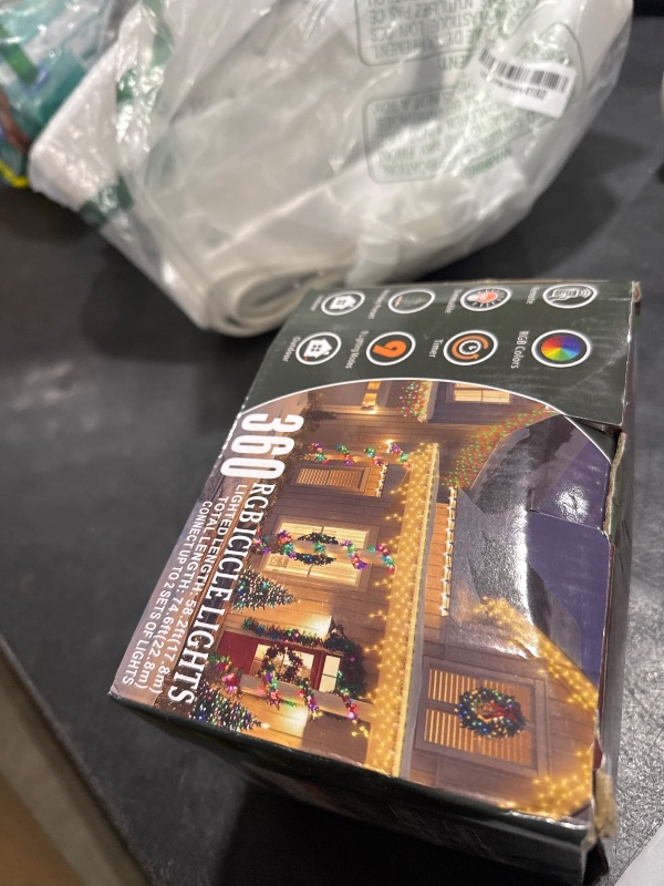 Photo 1 of Pooqla Color Changing Icicle Lights with Remote, 35 Colors Christmas Icicle Lights, 360 LED 58.2FT RGB Waterproof Hanging String Lights for Roof Window Home Party Easter Valentines Outdoor Decor