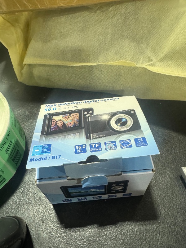 Photo 1 of 2025 New Digital Camera, 56MP FHD 1080P for Kids with 16x Digital Zoom Anti Shake, Face Detect, Smile Capture, 32GB TF Card, Battery, Lanyard, a Great Gift for Boys & Girls?Black?