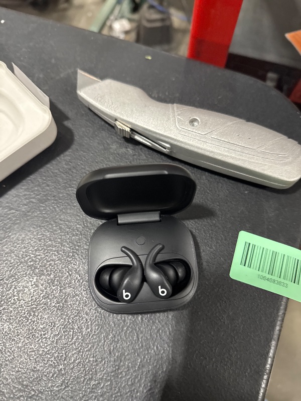 Photo 1 of Beats Powerbeats Fit - Wireless Noise Cancelling Workout Earbuds with Secure-Fit Wingtips, Up to 30-Hour Battery Life, Sweat & Water Resistant, Apple & Android Compatible - Jet Black