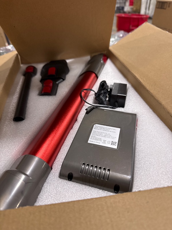 Photo 1 of WLOTPO Cordless Vacuum Cleaner for Home, Lightweight Stick Vacuum Cordless Rechargeable with Power Suction, Up to 35 Mins Runtime, Hardwood Floor Vacuum for Pet Hair, Carpets, Tile(Deep Red)