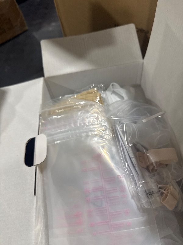 Photo 1 of Hands Free Breast Pump Wearable MY-375 - Strong Suction, Low Noise, Wearable Breastfeeding Pump with 4 Mode &12 Levels, Portable Electric Breast Pump 24mm - 19/21/Insert/Flange, 2 Pack (White)