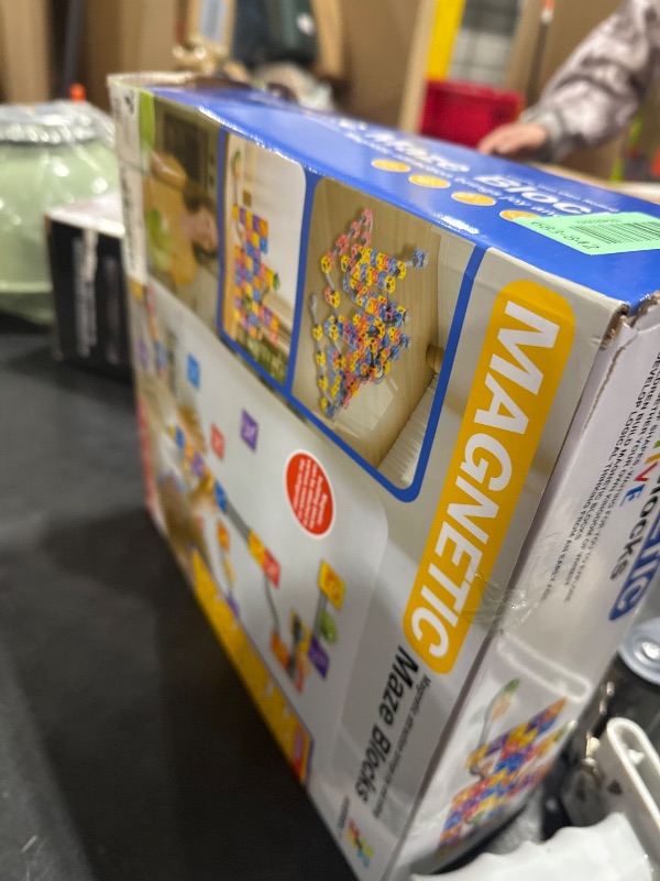 Photo 1 of MIEBELY Magnetic Tiles, 112 PCS Magnetic Maze Building Blocks Toy for Kids with Glowing Ball, Magnet Marble Run Set, STEM Education Toddler Toy Building Block Gifts for Boys and Girls 3 4 5 6 7 8 9