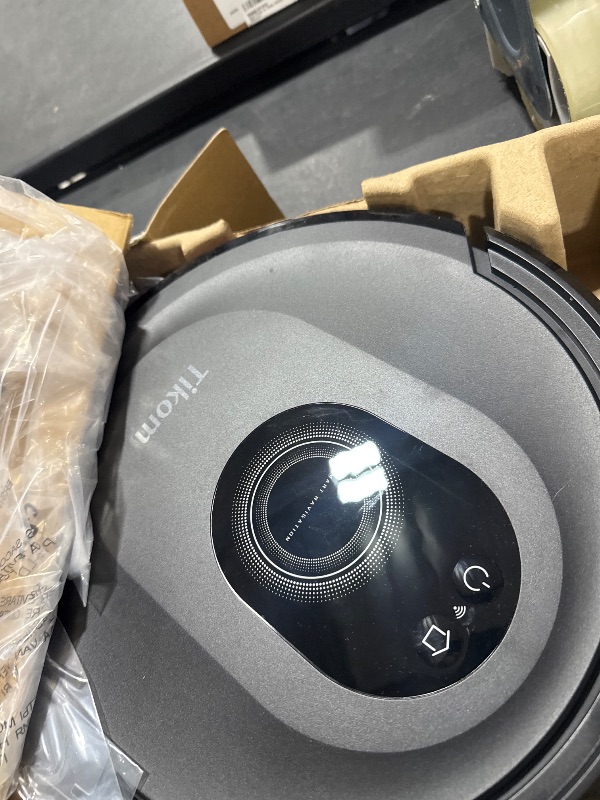 Photo 1 of Tikom Robot Vacuum and Mop Combo, 5000Pa Robotic Vacuum Cleaner, 150 Min Max, App & Remote Control, Ideal for Hard Floor, Carpet, Pet Hair, Self-Charge(G8000 Max)