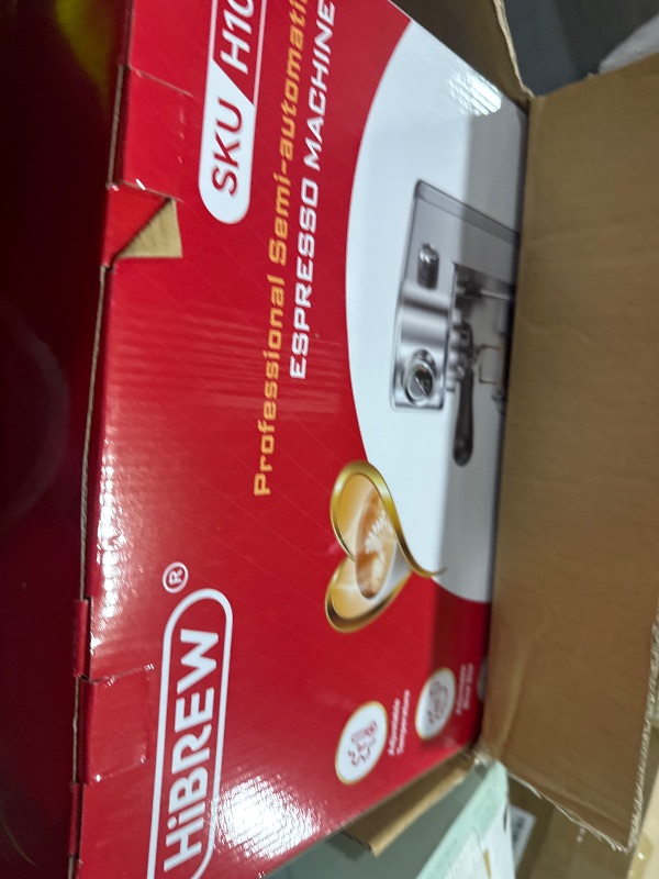 Photo 1 of HIBREW H10B - 51mm Espresso Machine - Temperature & Cup Volume Adjustable at will - With Intelligent Display Screen & Pressure Gauge - Stainless Steel Body (Stainless steel)