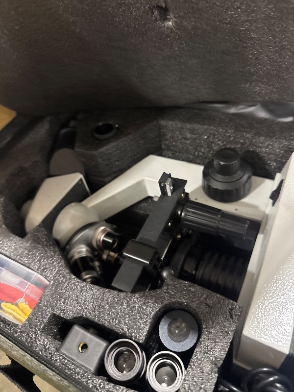 Photo 1 of Trinocular Microscope 40X-5000X Magnification Laboratory Grade with Dual Mechanical Stage and HD USB Camera Microscope for Adults