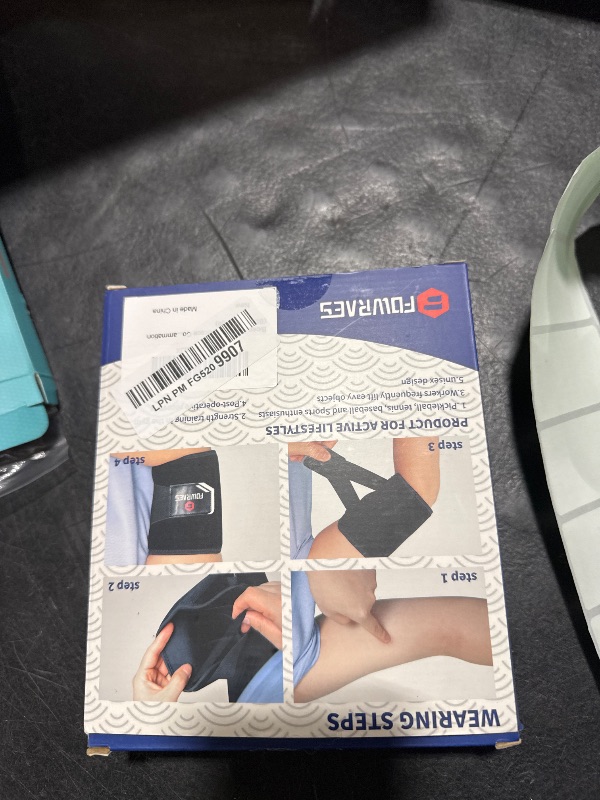 Photo 1 of FOWRAES Bicep Tendonitis Brace with Support Bar - 2 Pack Arm Compression Sleeve Tricep Bicep Support Bands for Upper Arm Pain Relief, Muscle Strains & Inflammation, Fits Men/Women(Black,X-Large)